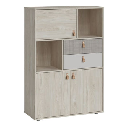 Denim Display Cabinet - Walnut Grey