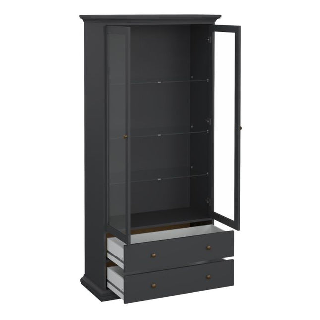 Paris Display Cabinet - Grey