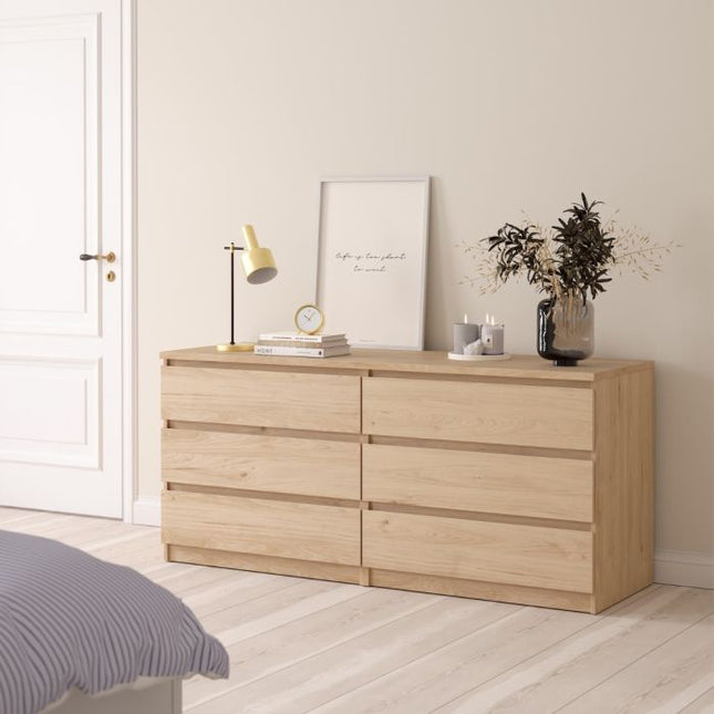 Naia 6 Drawers Chest - Oak