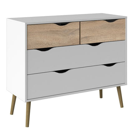 Oslo 4 Drawer Chest - White