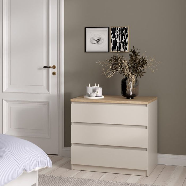 Naia 3 Drawers Chest - Cashmere