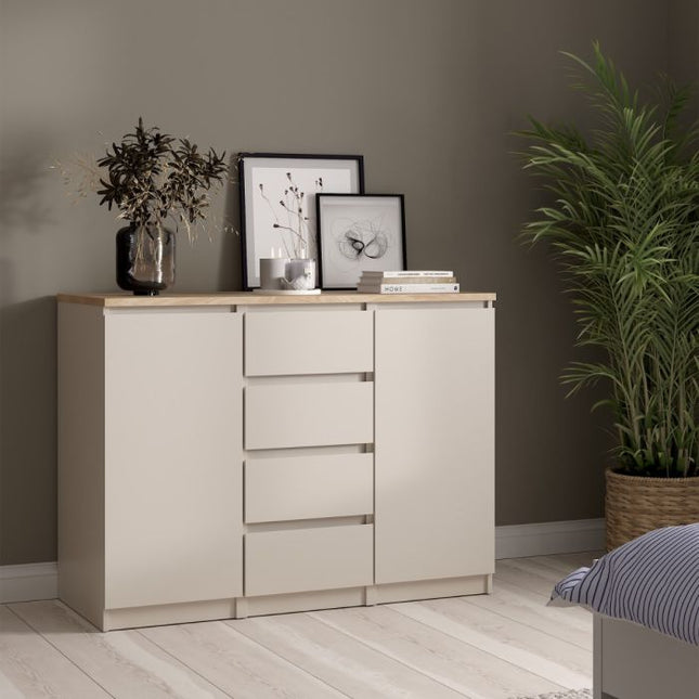 Naia 2 Doors 4 Drawers Sideboard - Cashmere