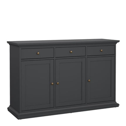 Paris 3 Drawers 3 Doors Sideboard - Grey