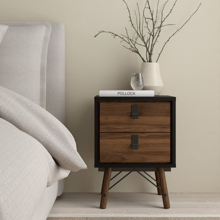 Ry 2 Drawers Bedside Table