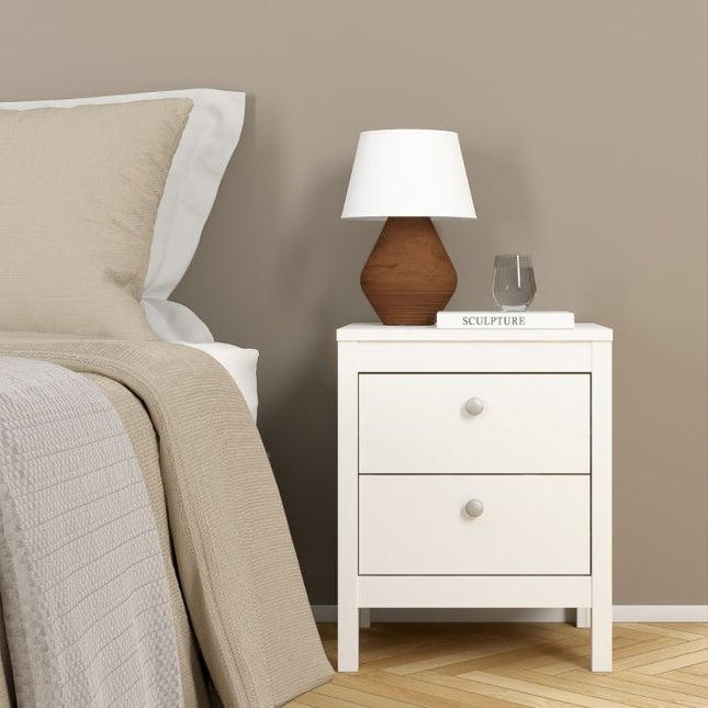 Madrid 2 Drawers Bedside Table