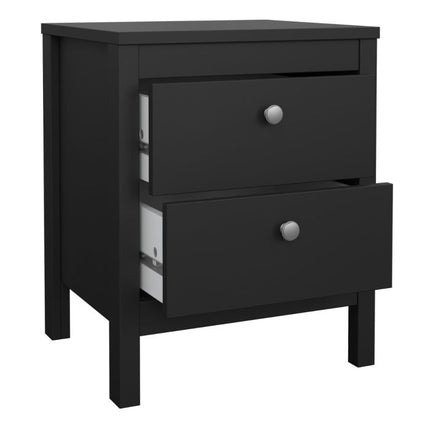 Madrid 2 Drawers Bedside Table