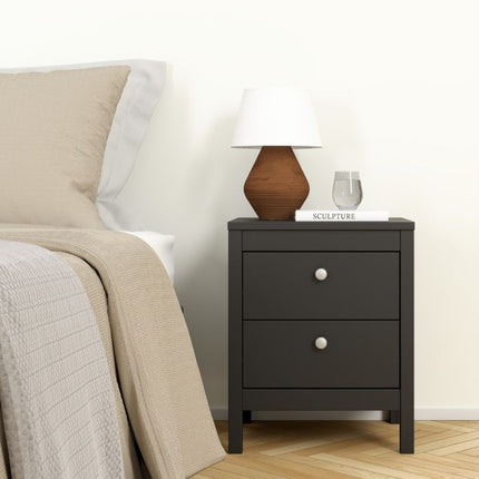 Madrid 2 Drawers Bedside Table