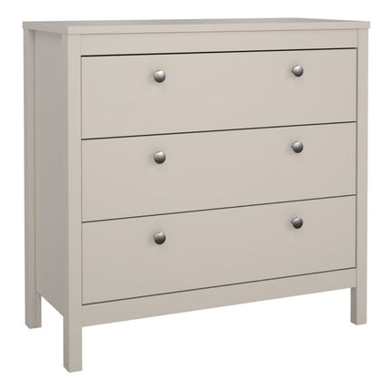 Madrid 3 Drawers Chest - Cashmere