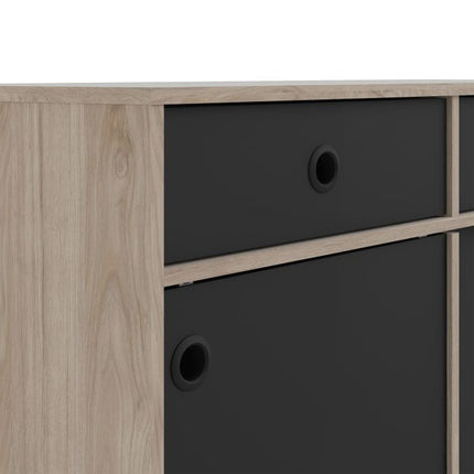 Rome 2 Doors 2 Drawers Sideboard - Black