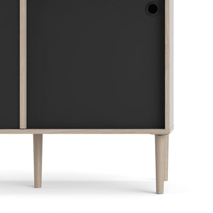 Rome 2 Doors 2 Drawers Sideboard - Black