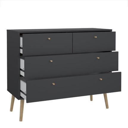 Cumbria 4 Drawers Chest - Dark Grey