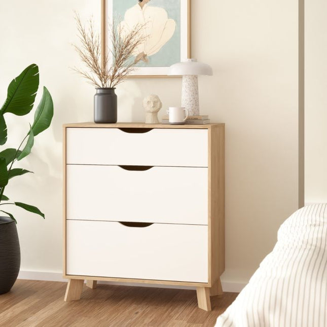 Ikast 3 Drawer Chest - White