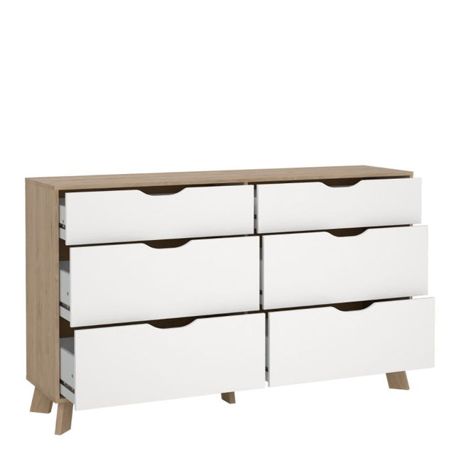 Ikast 6 Drawer Chest - White