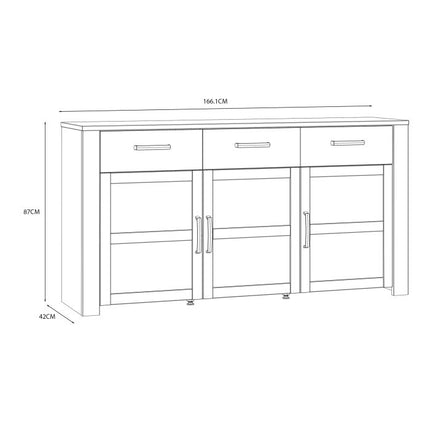 Bohol 3 Doors 3 Drawers Sideboard