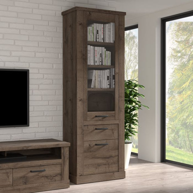 Corona Display Cabinet - Tabak Oak