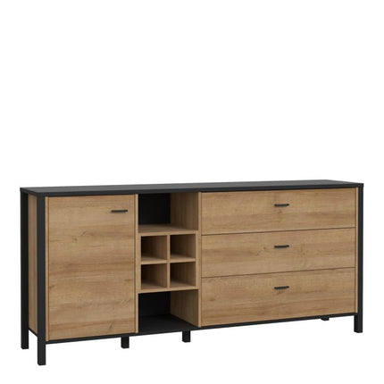 High Rock 3 Drawers 1 Door Sideboard - Oak