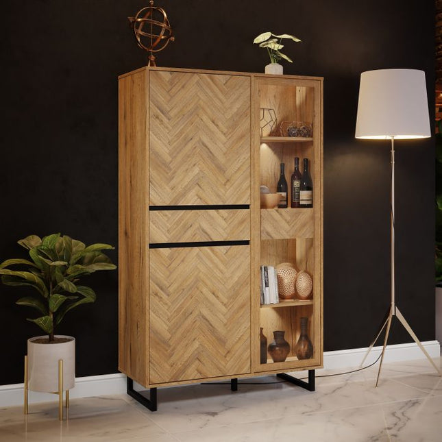 Nikomedes Display Cabinet - Spica Oak