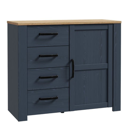 Bohol 1 Door 4 Drawers Chest - Navy
