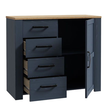 Bohol 1 Door 4 Drawers Chest - Navy