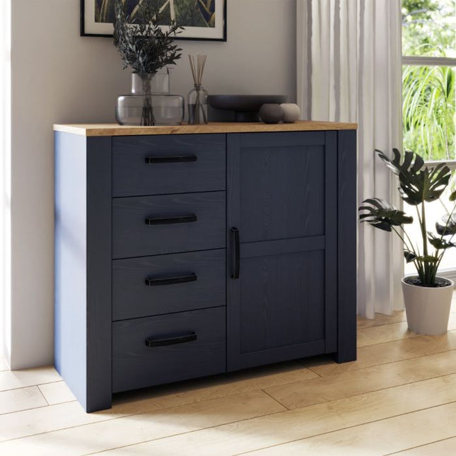 Bohol 1 Door 4 Drawers Chest - Navy