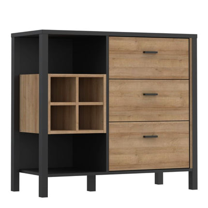 High Rock 3 Drawers Chest - Riviera Oak