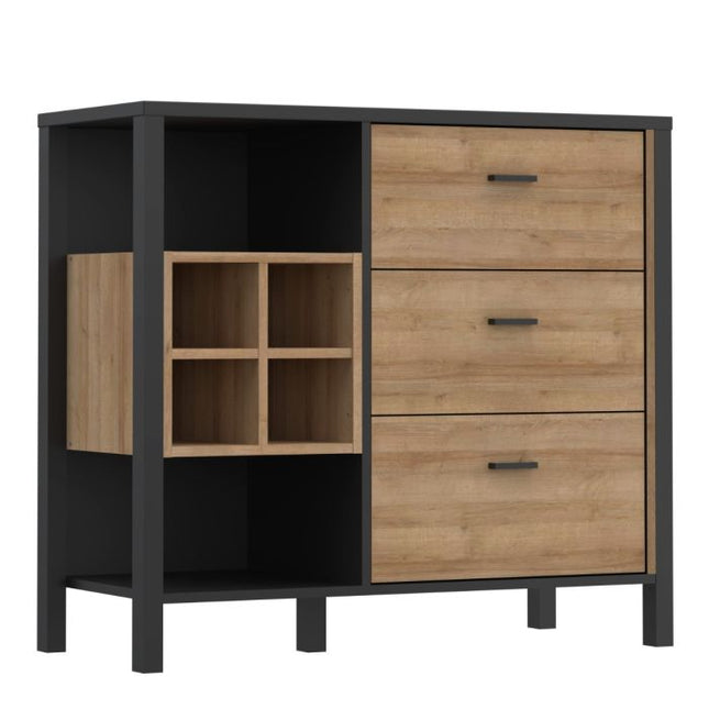High Rock 3 Drawers Chest - Riviera Oak