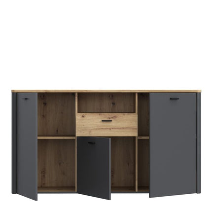 Klara 3 Doors 1 Drawer Chest - Grey