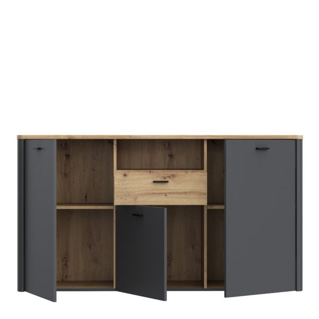 Klara 3 Doors 1 Drawer Chest - Grey