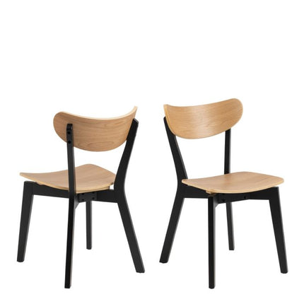 Oak Roxby Dining Table with 4 Oak Dining Chairs