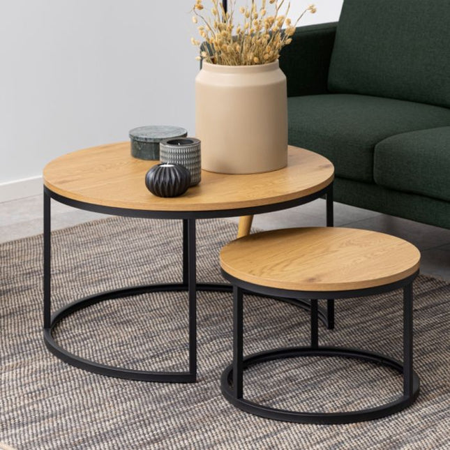 Spiro Coffee Table - Oak (Set Of 2)