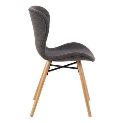 Townsville Oak Dining Table with 4 Grey Dining Chairs