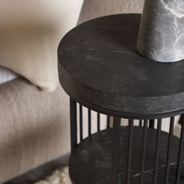 Strington 1 Shelf Bedside Table - Black
