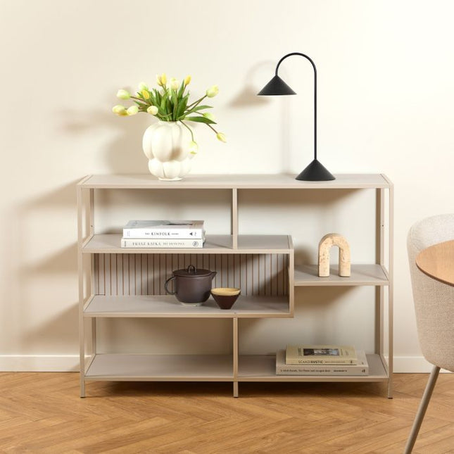 Seaford Wide Bookcase - Light Grey