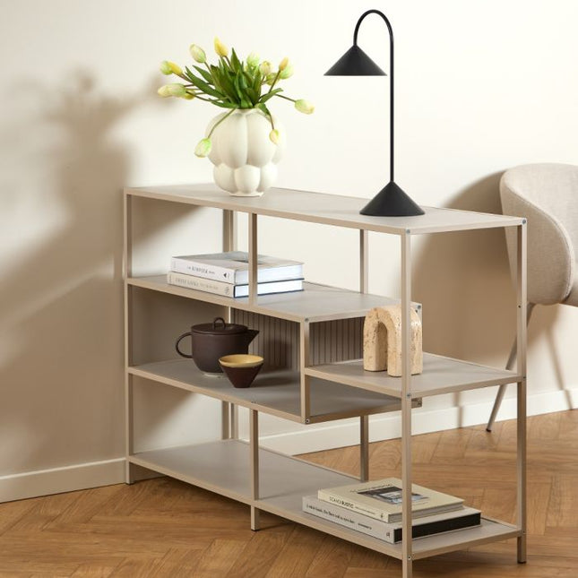 Seaford Wide Bookcase - Light Grey