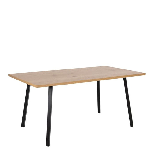 Oak Cenny Dining Table with 4 Grey Dining Chairs