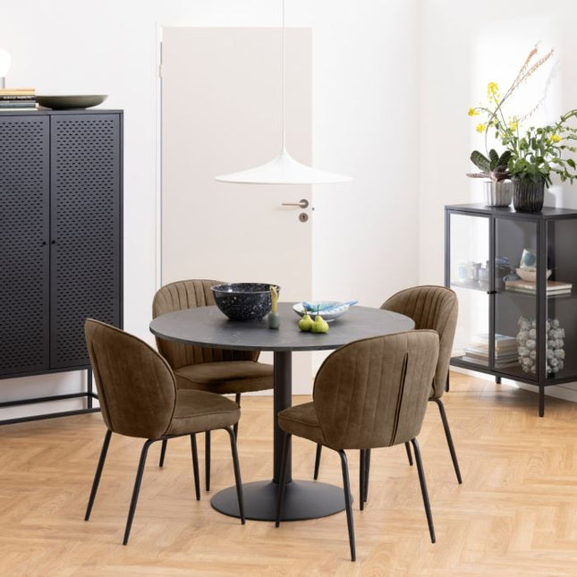 Ibiza 4 Seater Dining Table -  Black