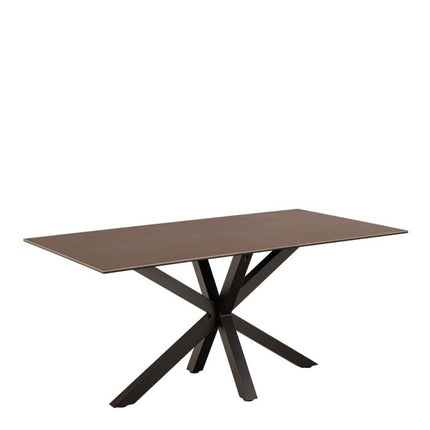 Heaven 6 Seater Dining Table - Rusty Brown