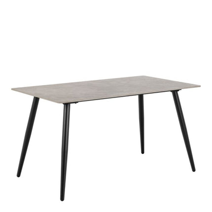 Grey Ceramic Wicklow Dining Table with 4 Taupe Dining Chairs