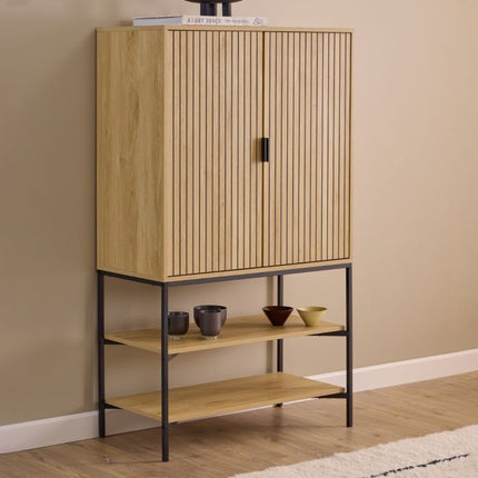 Jaipur Display Cabinet - Oak Lamella