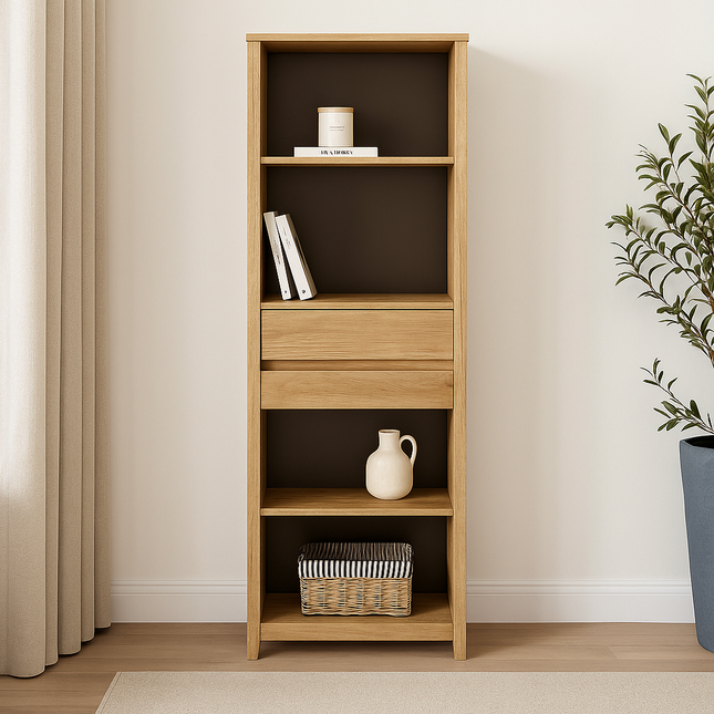 Shetland Tall Bookcase - Oak