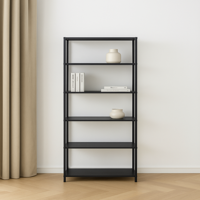 Angus Tall Bookcase - Black