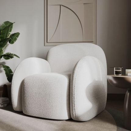 Nina Lounge Chair - Neutral Boucle